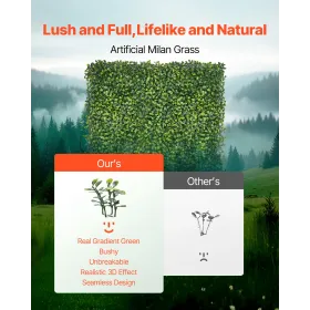Kunstgræs vægpaneler 60 x 120 tommer Milan Grass Greenery til dekoration