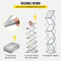 Foldable Magazine Display Rack, 6 Pockets Pop-Up Brochure Display Stand, Double-Sided Display Catalog Literature Holder Stand, P