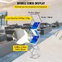 Litteraturstativ, 6 lommer, pop op aluminiums magasinstativ