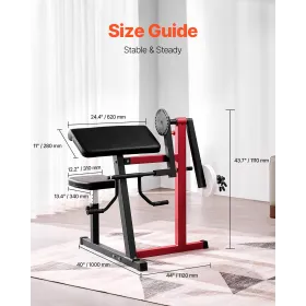 Preacher Curl Machine, 2 in 1 Bicep Curl Machine and Triceps Extension Machine, Seated Arm Isolated Bicep Station, Strength Trai