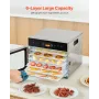 6 bakker mad dehydrator maskine rustfrit stål 400w rykkende