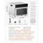 6 bakker mad dehydrator maskine rustfrit stål 400w rykkende
