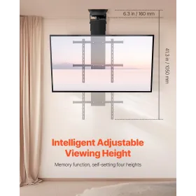 Motoriseret loft TV Mount Electric Flip Down TV Mount til 32-70 på skærmen