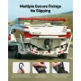 Retractable Ratchet Straps, 2 in x 2 ft Ratchet Tie Down Straps with Security Lock S Hooks, 2 Pack Heavy Duty Ratchet Tie Down S