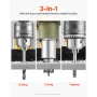 Magnetic Drill, 1200W Motor 1.6 in Boring Diameter, 2810 lbf Electric Mag Drill Press, with 2 Coring Bits, Variable Speed, Drill