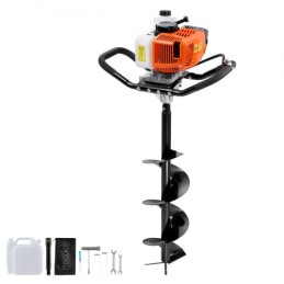 Gas Post Hole Digger 63cc 2400W med 8â €  Drill Bits & 1 Extension Rod