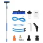 Water Fed Pole Kit, 9m Solar Panel Cleaning Pole with Extendable Handle, 180° Rotatable Brush Head & 20m Hose, Household & Outdo