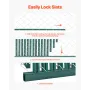 Bottom Locking Privacy Slats, Single-Wall Vertical Bottom-Locking Slats for Chain-Link Fence, High-Density HDPE Chain Link Slats