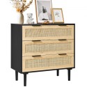 Rattan Drawer Dresser Natural Rattan Closet Dresser 3 Drawers for bedroom