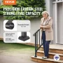Handrails for Outdoor Steps, 2-3 Step Stair Hand Rail Kit, Transitional Carbon Steel Railings with Installation Kit, Stair Rails