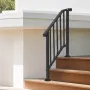Handrails for Outdoor Steps, 2-3 Step Stair Hand Rail Kit, Transitional Carbon Steel Railings with Installation Kit, Stair Rails