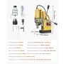 IC Drill 1400W 2810 lbf Mag Drill Press 1.6 i kedelig diameter