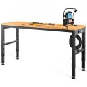 Justerbar højde Arbejdsbænk 48 "L X 20" W Work Bench Table med stikkontakt