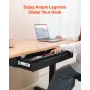 33" Wide Under Desk Drawer Slide Out, Under Desk Mounted Pull-out Drawer Attachment, Hidden Desktop Storage Organizer, Under Tab