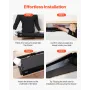 33" Wide Under Desk Drawer Slide Out, Under Desk Mounted Pull-out Drawer Attachment, Hidden Desktop Storage Organizer, Under Tab