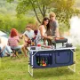 Camping køkkenbord foldning bærbar kokstation 3 justerbare
