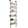 Industrial Pipe Shelf 6 Tier 24x9.84in Wall-Mount for Kitchen Bedroom