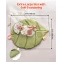 Baby Play Gym Mat, Baby Activity Mat with 6 Sensory Toys, Oversize Leaf-Shaped Tummy Time Mat for 0-18 Months Newborn Infant, Ba