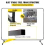Welding Curtain, 6' x 8', Welding Screen with Metal Frame & 4 Wheels, Fireproof Fiberglass with Transparent Window, for Workshop