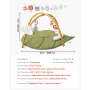 Baby Play Gym Mat, Baby Activity Mat with 6 Sensory Toys, Oversize Leaf-Shaped Tummy Time Mat for 0-18 Months Newborn Infant, Ba