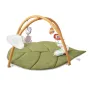 Baby Play Gym Mat, Baby Activity Mat with 6 Sensory Toys, Oversize Leaf-Shaped Tummy Time Mat for 0-18 Months Newborn Infant, Ba