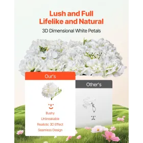 3D Flower Wall Panel 24 PCS 15 x 15 inch Artificial Floral Background for Wedding