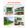 Artificial Grass Wall Panels, 8 PCS 20 x 20 inch, 3D Combination Greenery Boxwood Panel for Indoor Outdoor Green Decor & Ivy Fen