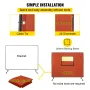 Welding Curtain, 6' x 8', Welding Screen with Metal Frame & 4 Wheels, Fireproof Fiberglass with Transparent Window, for Workshop