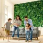 Artificial Grass Wall Panels, 8 PCS 20 x 20 inch, 3D Combination Greenery Boxwood Panel for Indoor Outdoor Green Decor & Ivy Fen