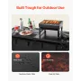 Camping Kitchen Table, Folding Outdoor Cooking Table, 3 Adjustable Heights, Aluminum Lightweight Portable Cook Station with Stor