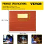 Welding Curtain, 6' x 8', Welding Screen with Metal Frame & 4 Wheels, Fireproof Fiberglass with Transparent Window, for Workshop