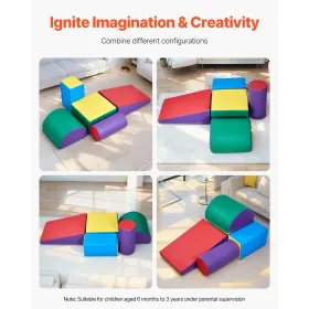 Klatring af legetøj 5 stykker skum klatreblokke til småbørn og børnehaver