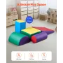 Climbing Toys, 5-Piece Set, Foam Climbing Toys for Toddlers 6 Months to 3 Years Old, PU Leather Climbing Blocks, Indoor Climb an