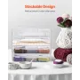 Scrapbook Paper Storage, 4 Pack Stackable Plastic Board Game Boxes, Clear Multi-Purpose Document Case with Rounded Corners and D