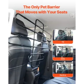 Dog Car Barrier Metal Adjustable Pet Barrier Universal-Fit Car Divider