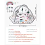Baby Play Gym Mat Tummy Time Activity Mat med 6 Sensory Toy
