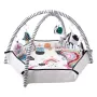Baby Play Gym Mat Tummy Time Activity Mat med 6 Sensory Toy