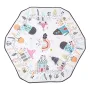 Baby Play Gym Mat, Tummy Time Mat with 6 Detachable Sensory Toys, 41.7" x 41.7" Large-Sized Baby Newborn Activity Mat with Fold-
