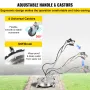 Pressure Washer Surface Cleaner, 50.8 cm, Max. 4000 PSI Pressure by 2 Nozzles for Cleaning Driveways, Sidewalks, Stainless Steel