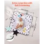 Baby Play Gym Mat Tummy Time Activity Mat med 6 sensoriske