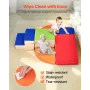 Climbing Toys, 6-Piece Set, Foam Climbing Toys for Toddlers 6 Months to 3 Years Old, PU Leather Climbing Blocks, Indoor Climb an