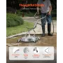 21 "Trykskive Surface Cleaner 4 Wheels Dual Handle 4000 Max Psi