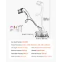 21 "Trykskive Surface Cleaner 4 Wheels Dual Handle 4000 Max Psi