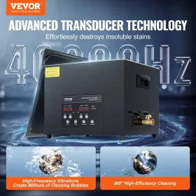 Trasonic Cleaner Rengøringsmaskine med kurvvarmer og timer 360W