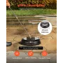 15" Pressure Washer Surface Cleaner, Plastic Pressure Washer Attachments with 4 Wheels, 4000 Max PSI, 1/4 Quick Connector, 2 Spr