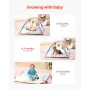 Baby Play Gym Mat Tummy Time Activity Mat med 6 Sensory Toy