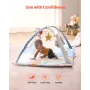 Baby Play Gym Mat Tummy Time Activity Mat med 6 Sensory Toy
