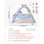 Baby Play Gym Mat Tummy Time Activity Mat med 6 Sensory Toy