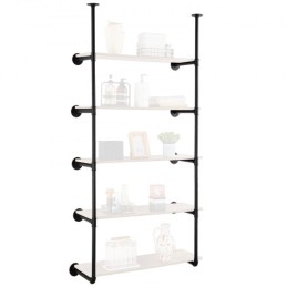 Industrial Pipe Shelf 5 Tier 2PCS 11.8in W Wall-Mount Planks NOT Included