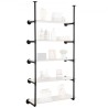 Industrial Pipe Shelf 5 Tier 2PCS 11.8in W Wall-Mount Planks NOT Included